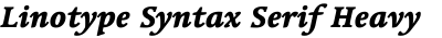 Linotype Syntax Serif Heavy Italic OsF